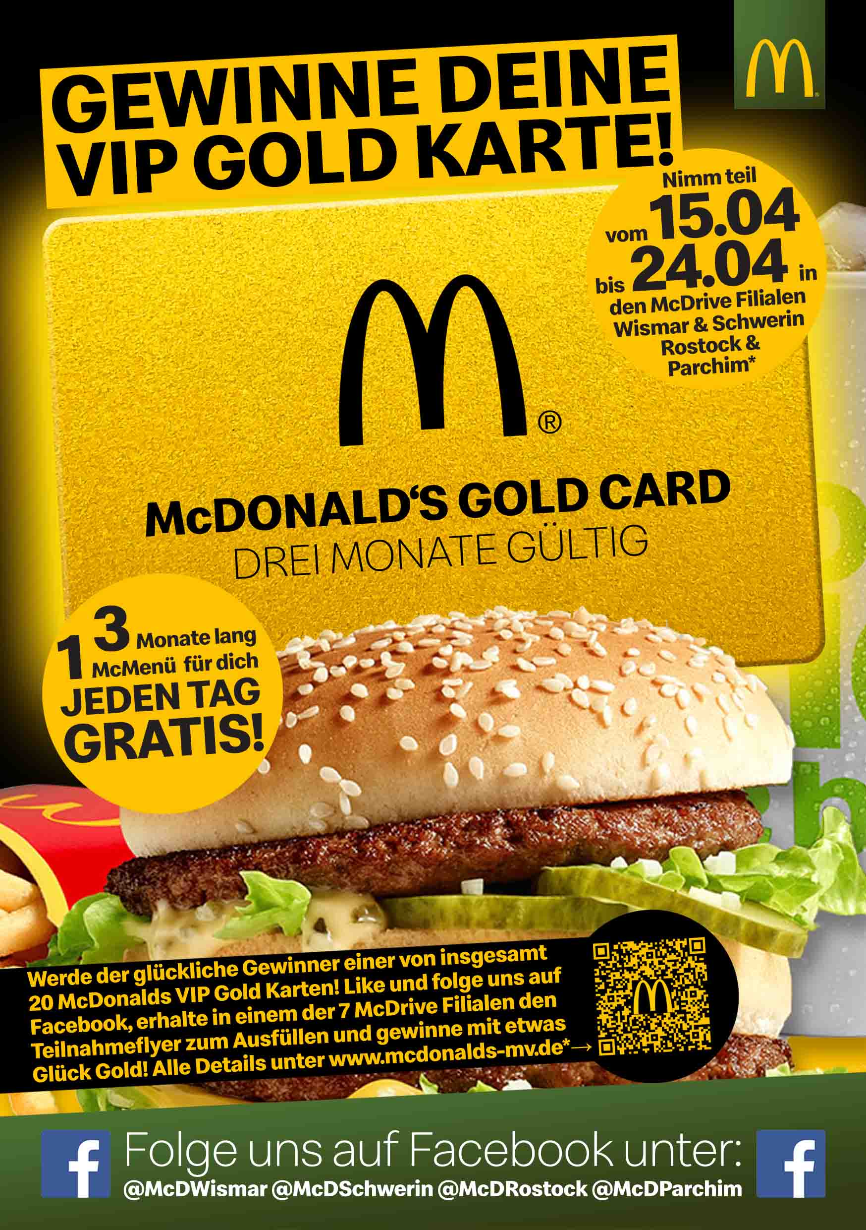 Vip Gold Karten Gewinnspiel Teilnahmebedingungen Mcdonalds In Wismar Schwerin Parchim Schonberger Land 0 M V